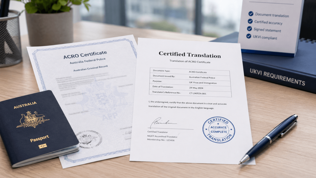 ACRO Certificate Translation for UKVI - Step-by-Step Guide