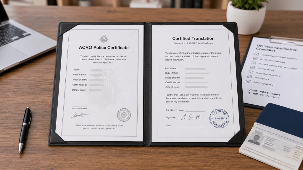 ACRO Certificate Translation for UKVI - Step-by-Step Guide