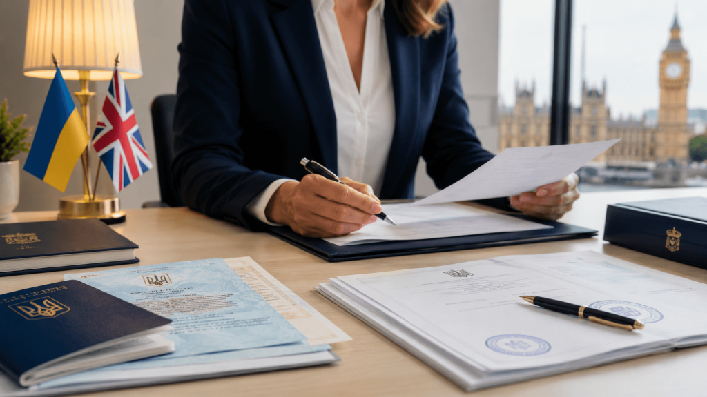 Certified Ukrainian documents reviewed for English translation and UK authority submission